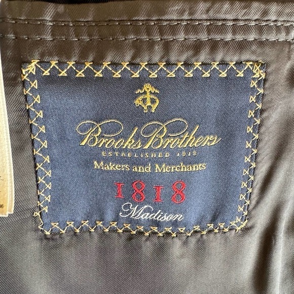BROOKS BROTHERS SaxXon Sport Blazer Mens 43R Gray 100% Wool 1818 Madison - Picture 6 of 11